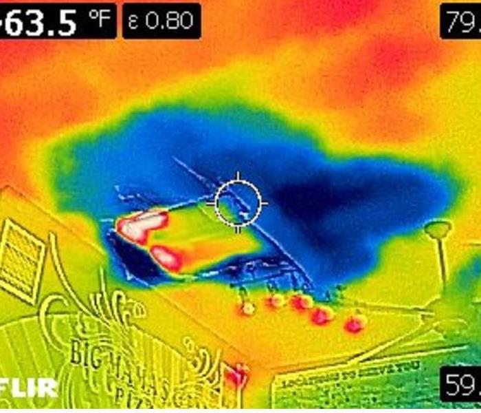 Elevated Moisture thermal image